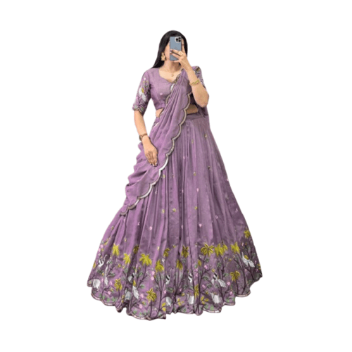 Lavender lehenga choli for women
