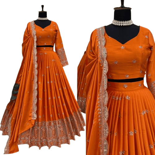 Full sleeves lehenga choli for women