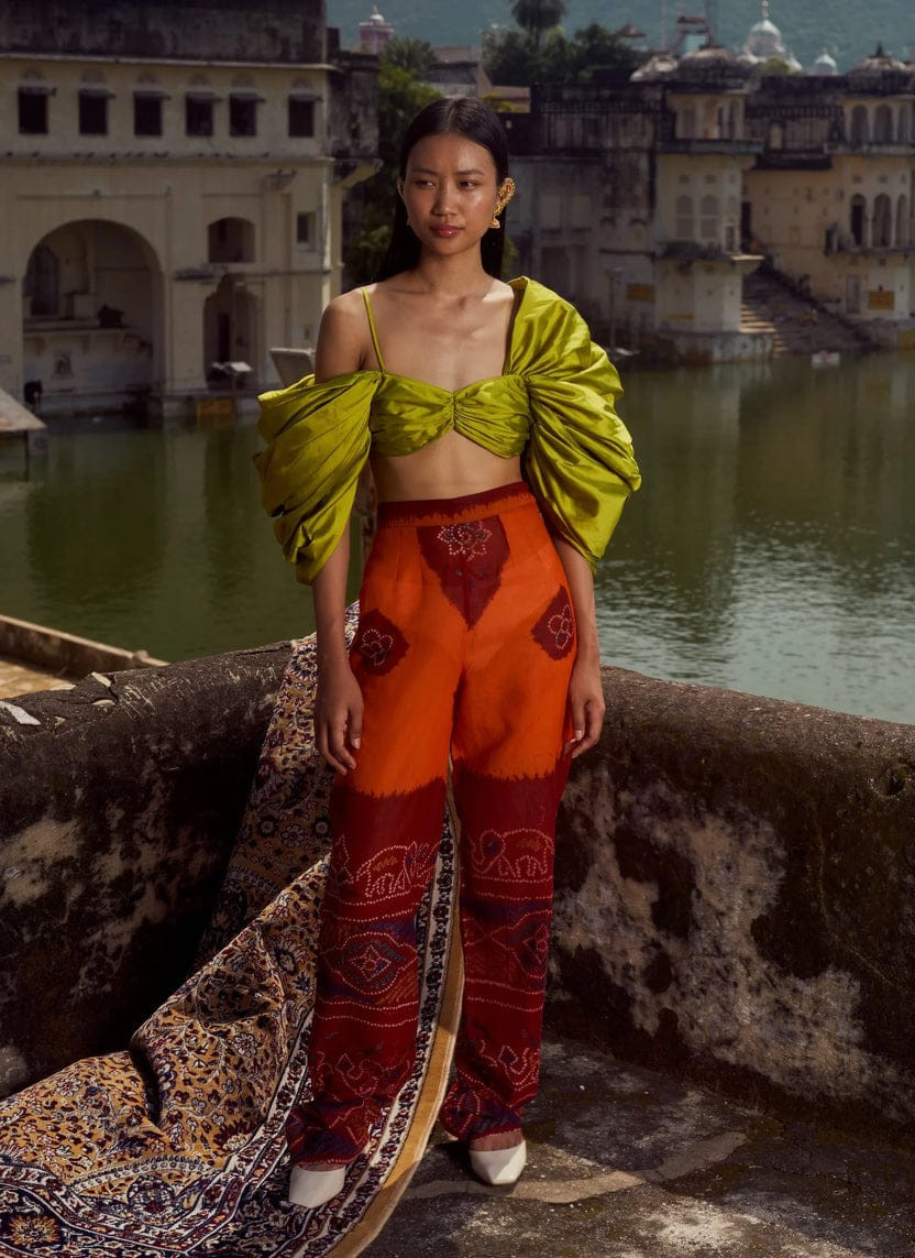 Premium Pure Cotton Hand-Dyed Bandhani Odhani Pants for Women - Stylish & Comfortable