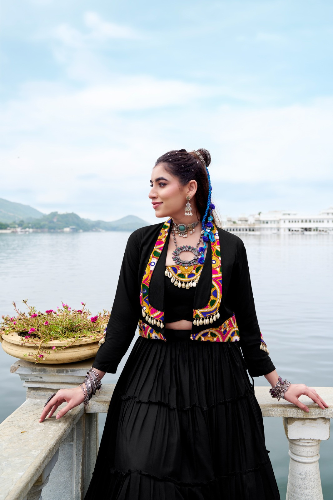 Navratri Spacial Black Cloured Chaniya Choli For Women