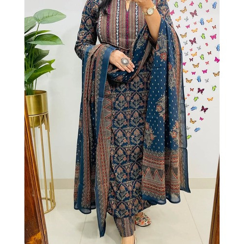 Dailywear Printed Kurta Pant With Dupatta Set For Women