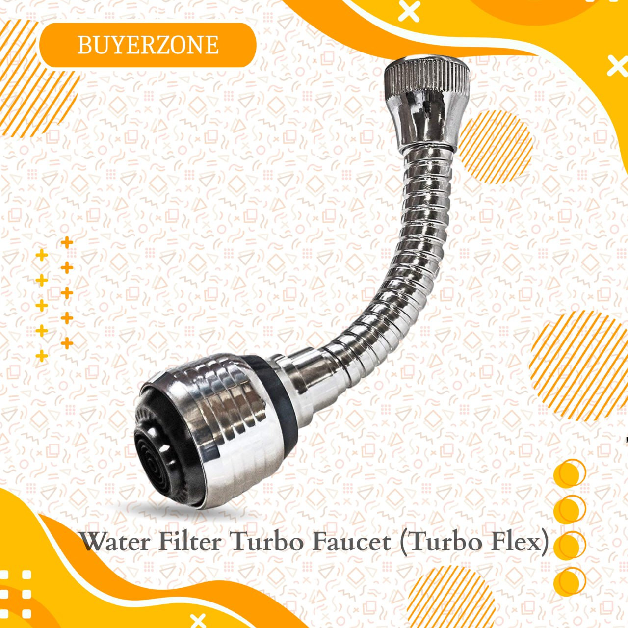 Turbo Flex 360° Rotating Water Saving Tap Nozzle - Extendable Faucet Sprayer