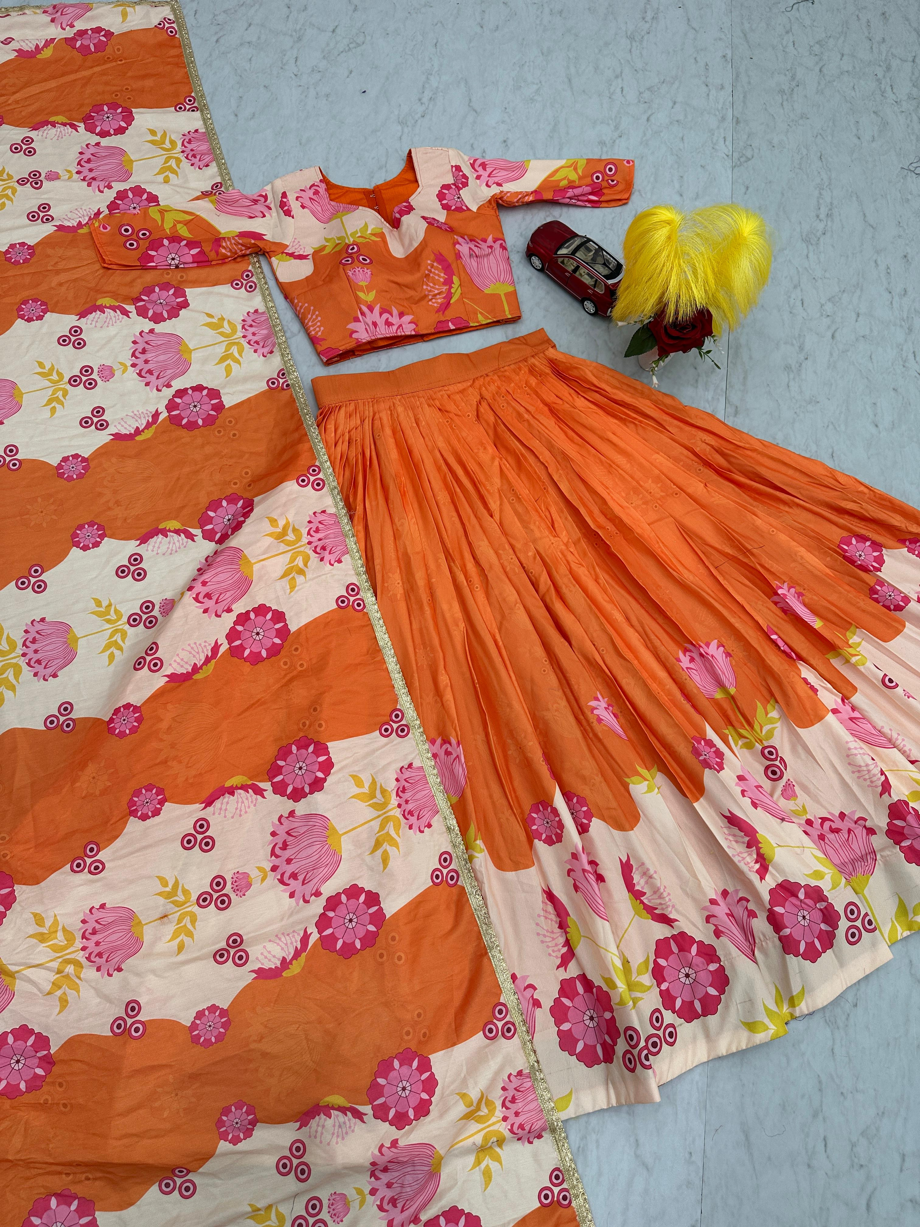 Printed lehenga choli for women