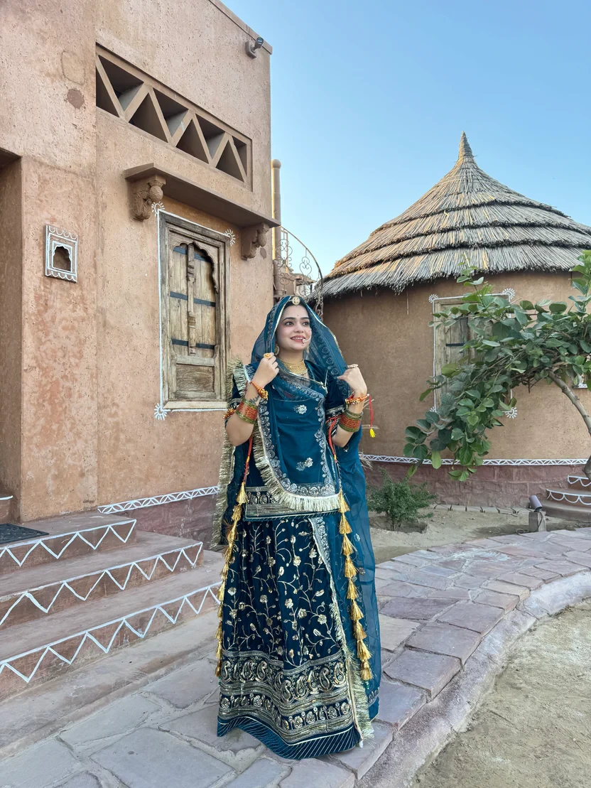 Regal Charm Kerosene Velvet Rajputi Poshak