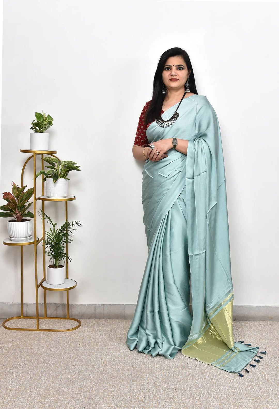 Gaji Silk Pure Saree - Handwoven Indian Traditional Silk Sari for Women