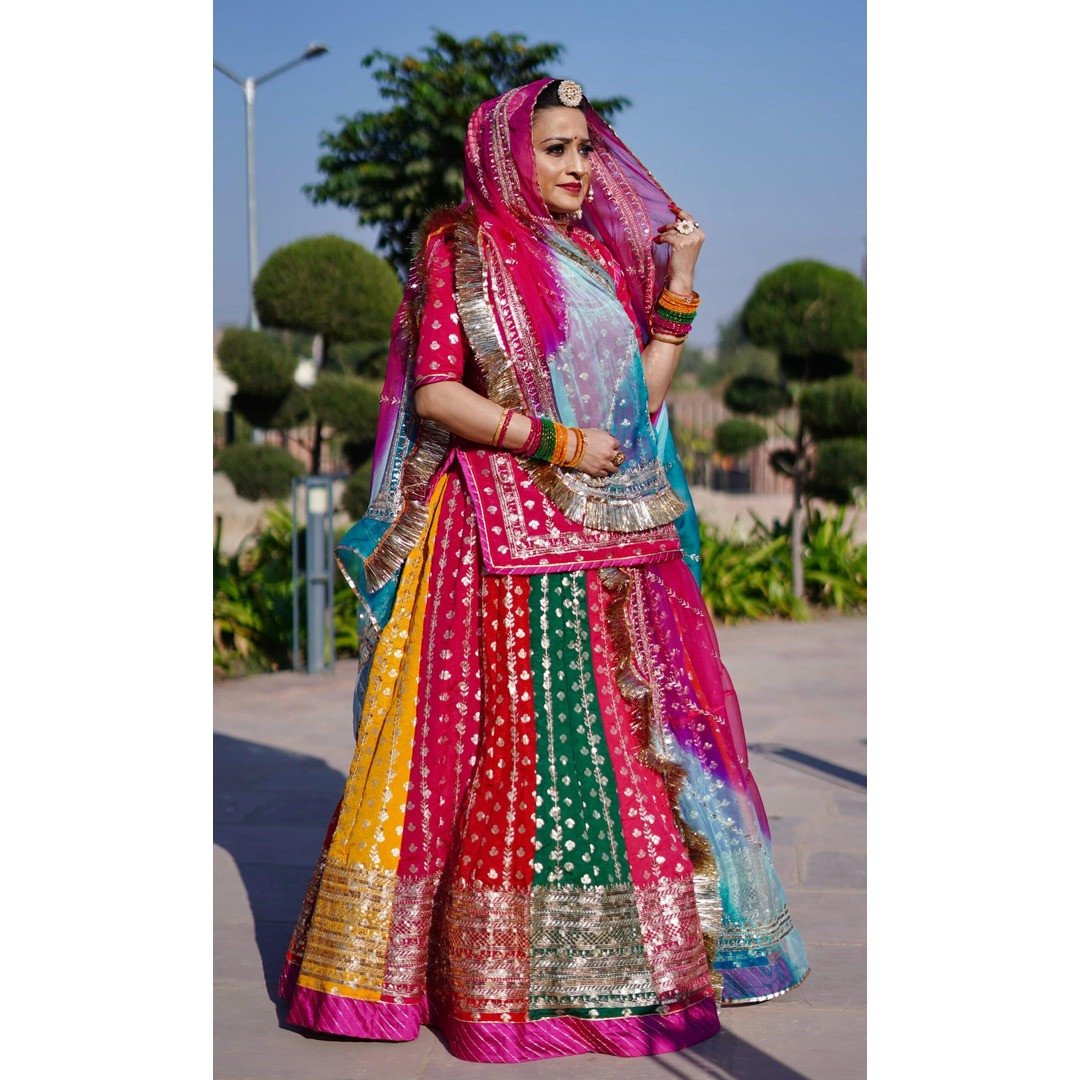 Royal Radiance – Banarasi Pachrangi Rajputi Poshak Collection