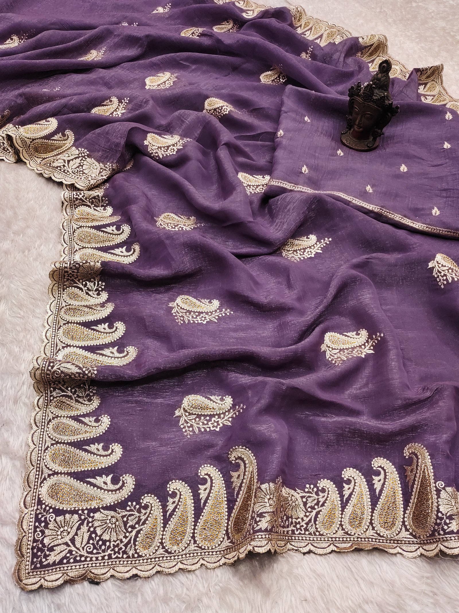 HEAVY  EMBROIDERY SAREE
