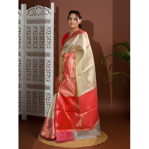 New Katan Silk Banarasi Zari weaving Saree With Blouse