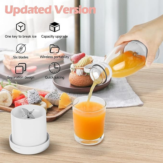 Mini Bottle Shape Portable Juicer 320ML USB Rechargeable Blender