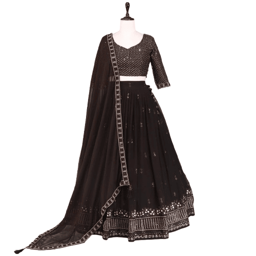 Classical black lehenga for women