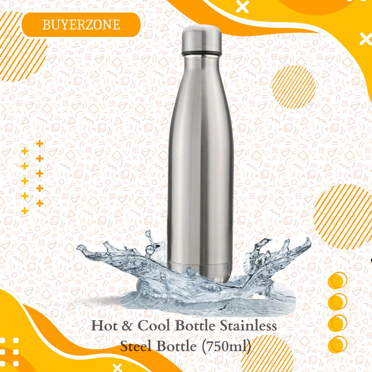 750ml Stainless Steel Hot & Cool Insulated Water Bottle - Leakproof & Durable