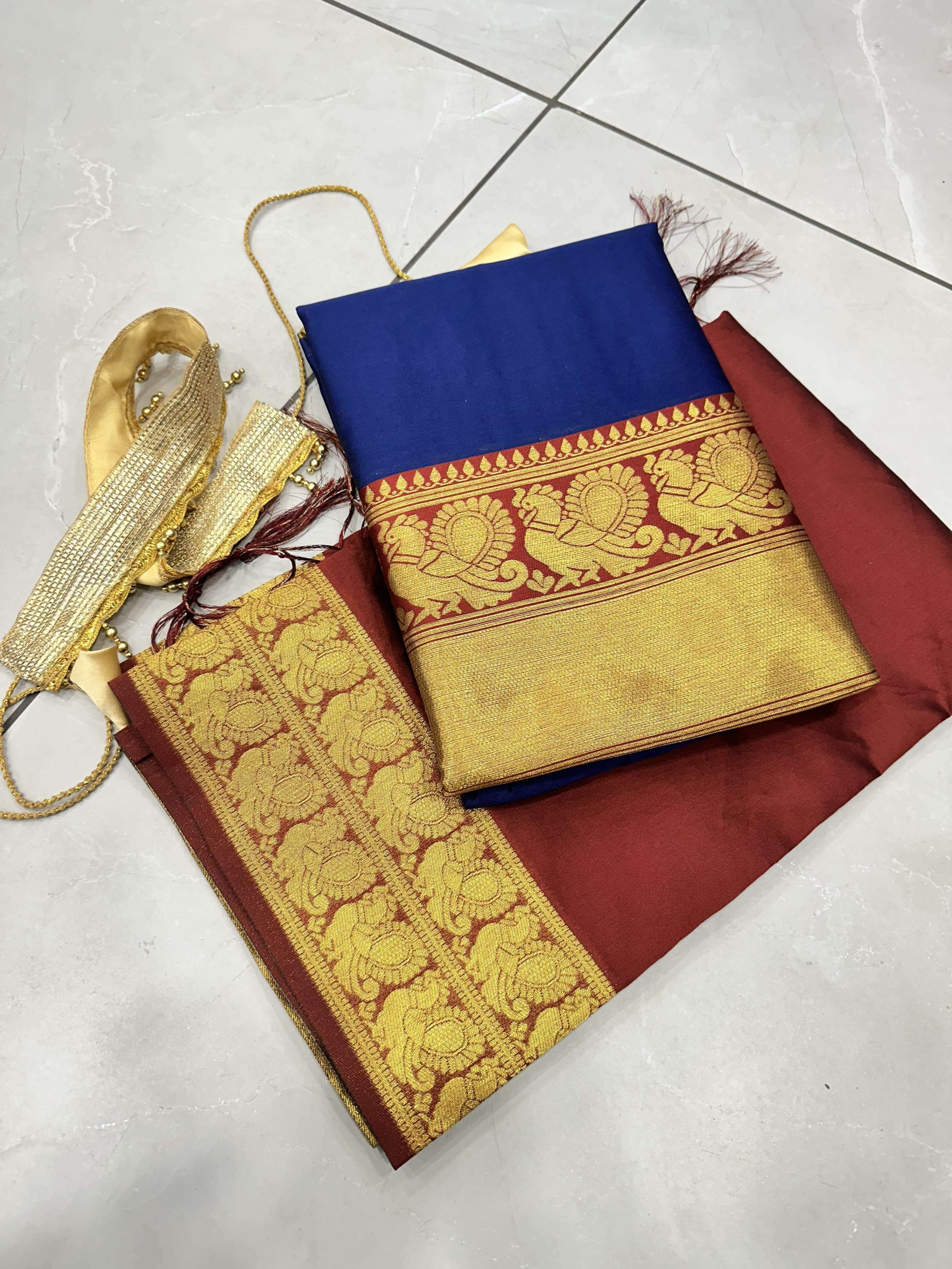 Women’s Woven Jacquard Unstitched Lehenga Choli with Dupatta Set – Premium Festive Wear