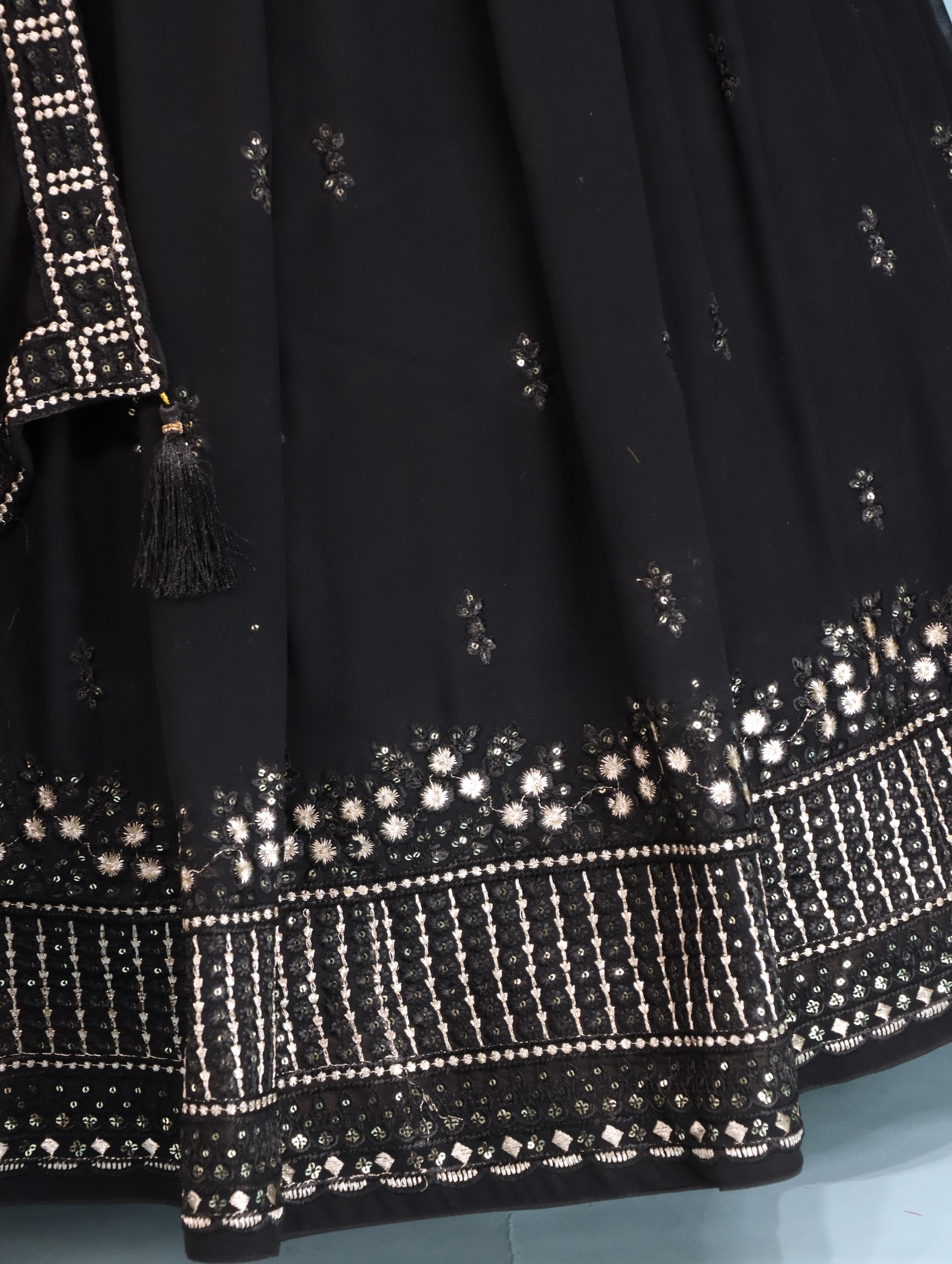 Classical black lehenga for women