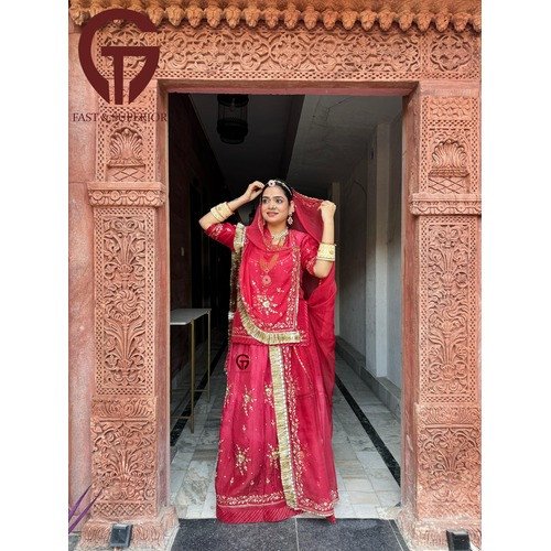 "Regal Threads: Traditional Rajputi Poshak for Women"
