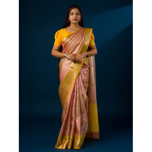 New Tissue Silk Banarasi Zari Flower weaving Saree