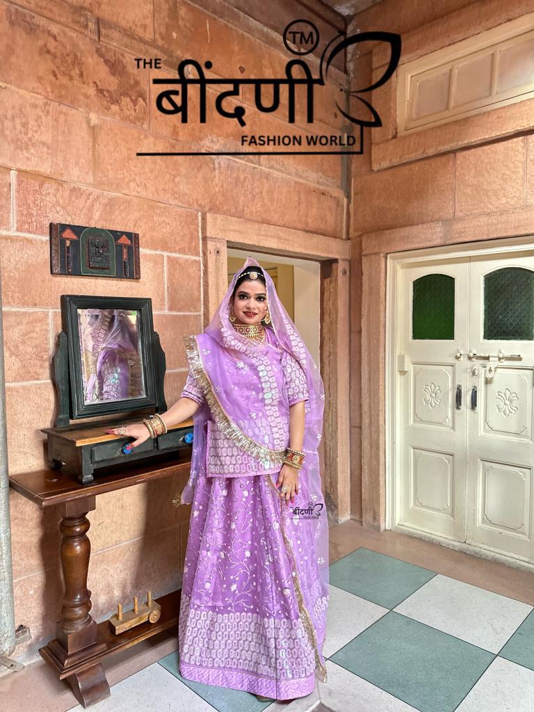 Elegant Partywear Amethyst Elegance Net POshak With Sequence And Codding Work