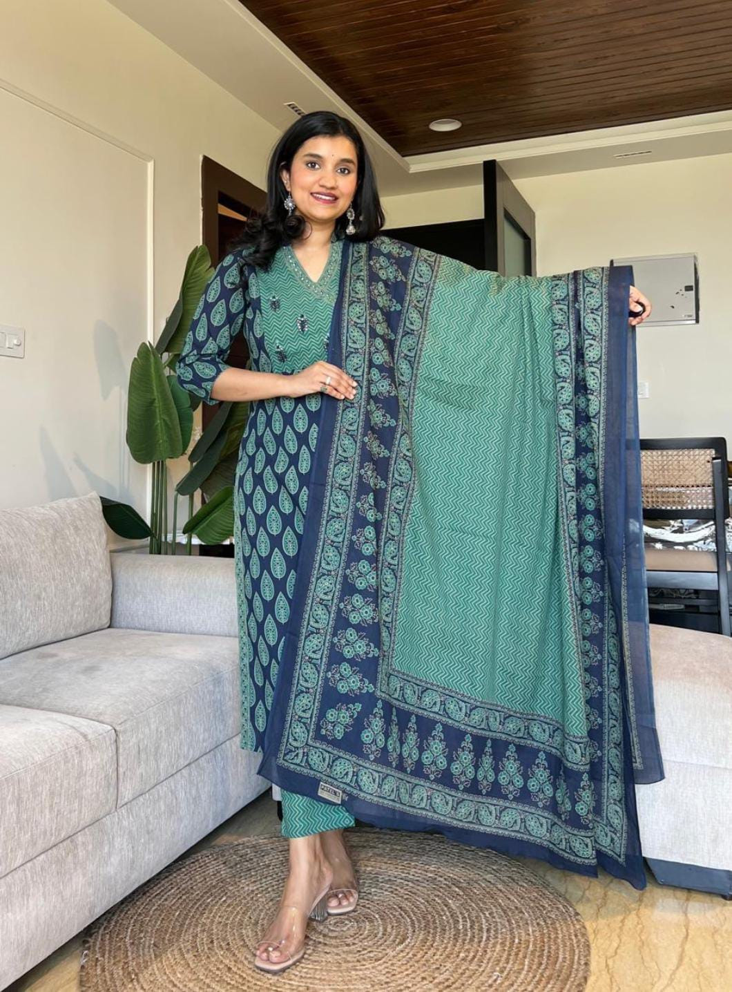 Summer Special Printed Kurta Pant With Dupatta Set Women