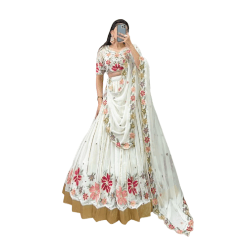 White wonder lehenga sets for women
