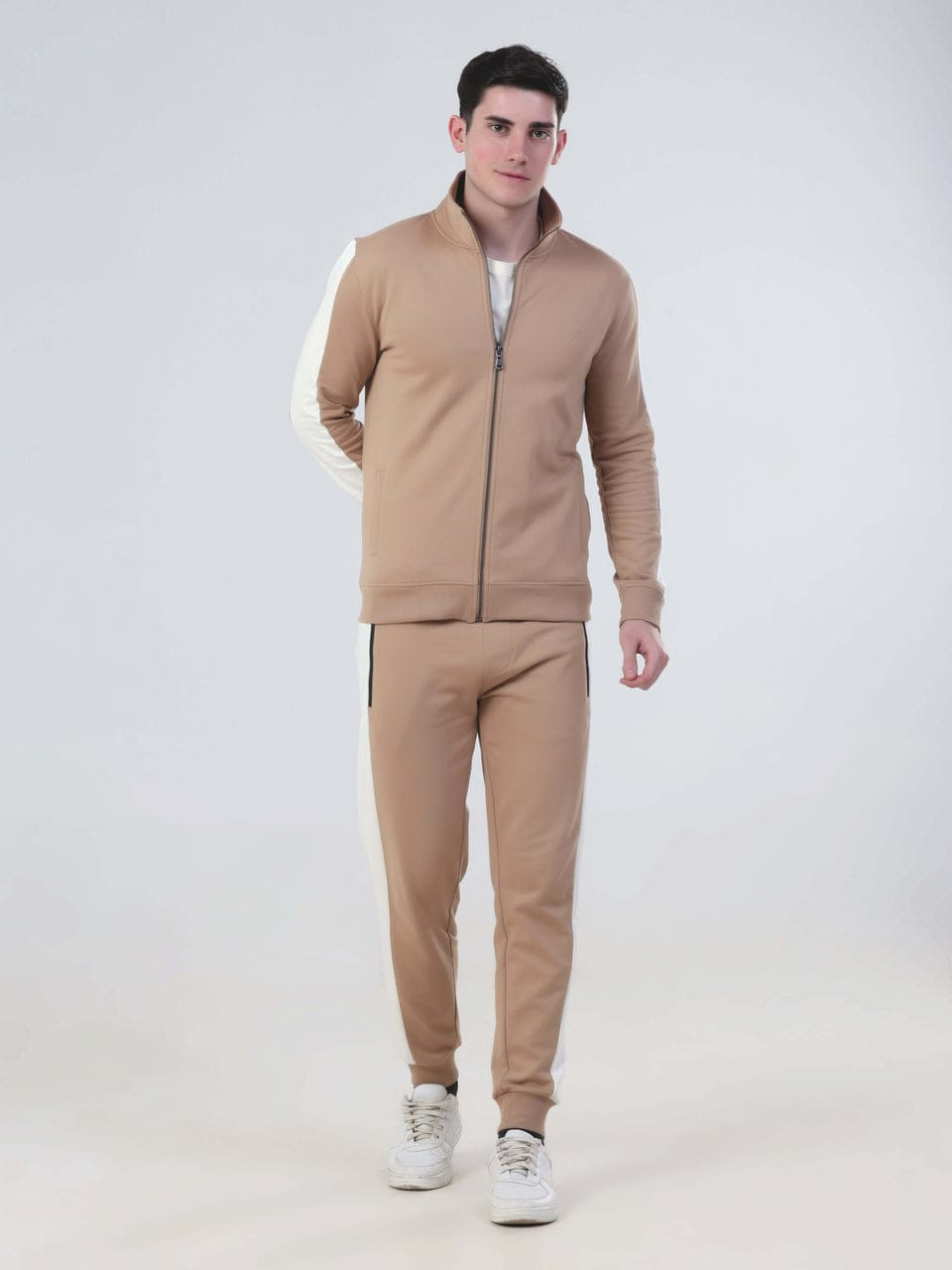 Full Warm Cotton Fleece Winter Tracksuit Set – Jacket & Track Pant (2-Piece Set)
