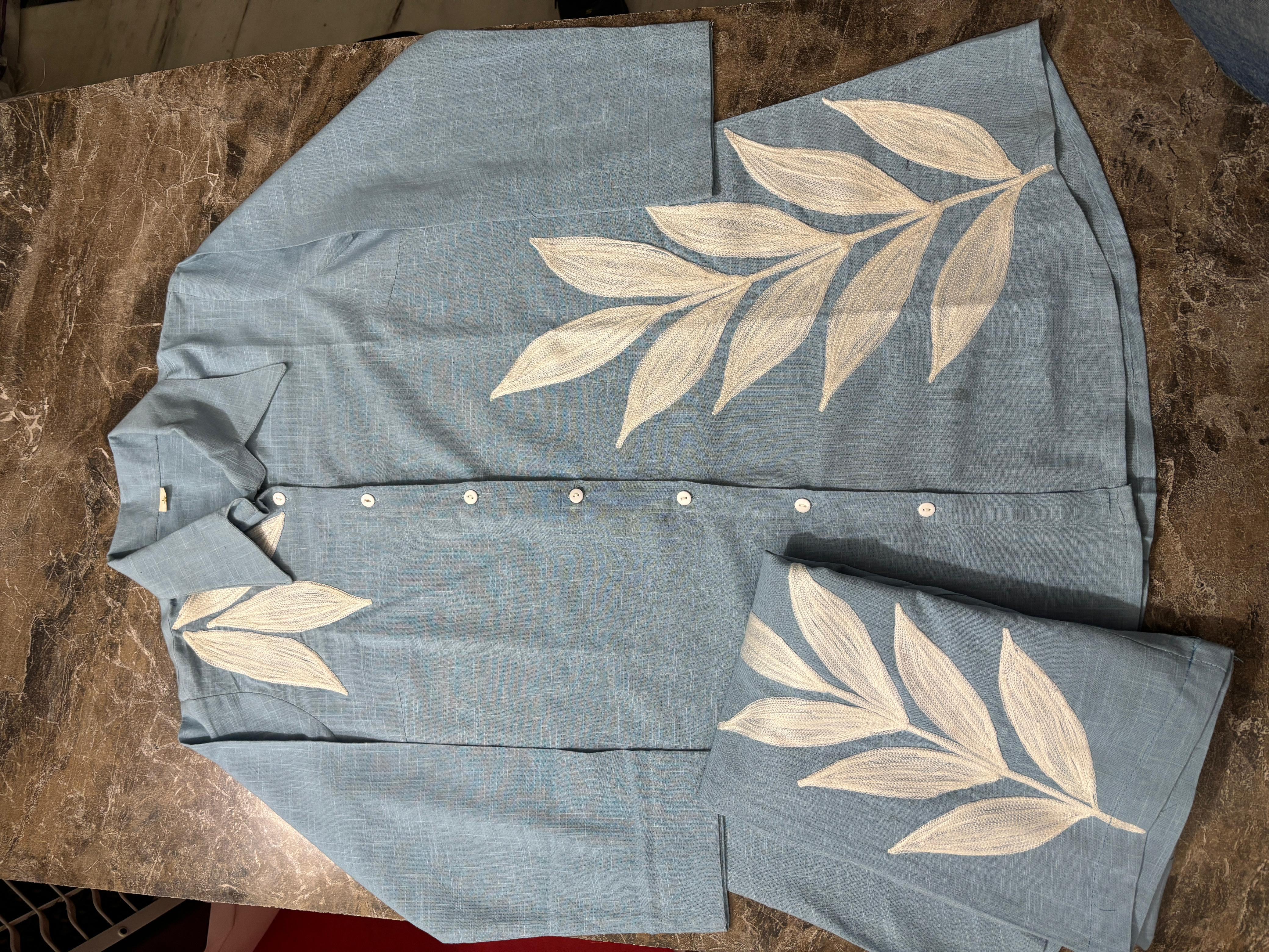 Effortless Style Premium Cotton Embroidered Co-ord Set