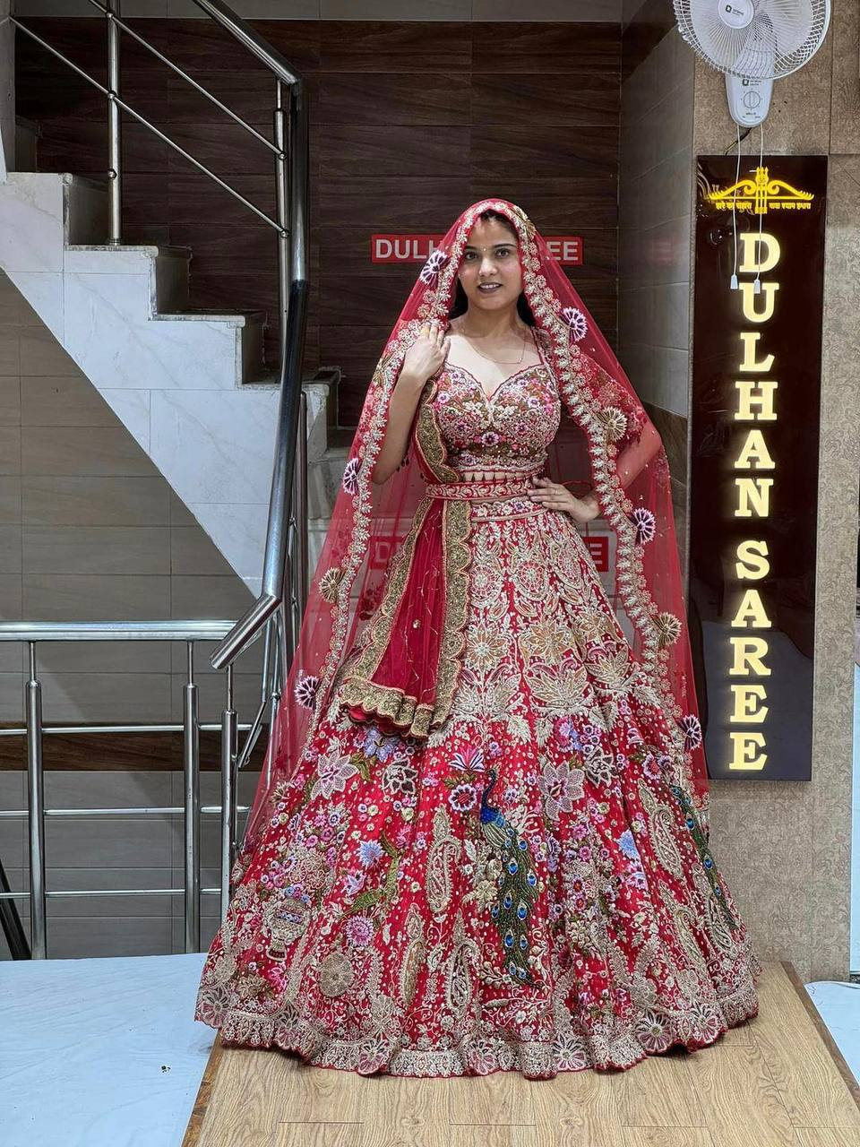 4 Meter Flared Fox Georgette Lehenga with Sequins Embroidery