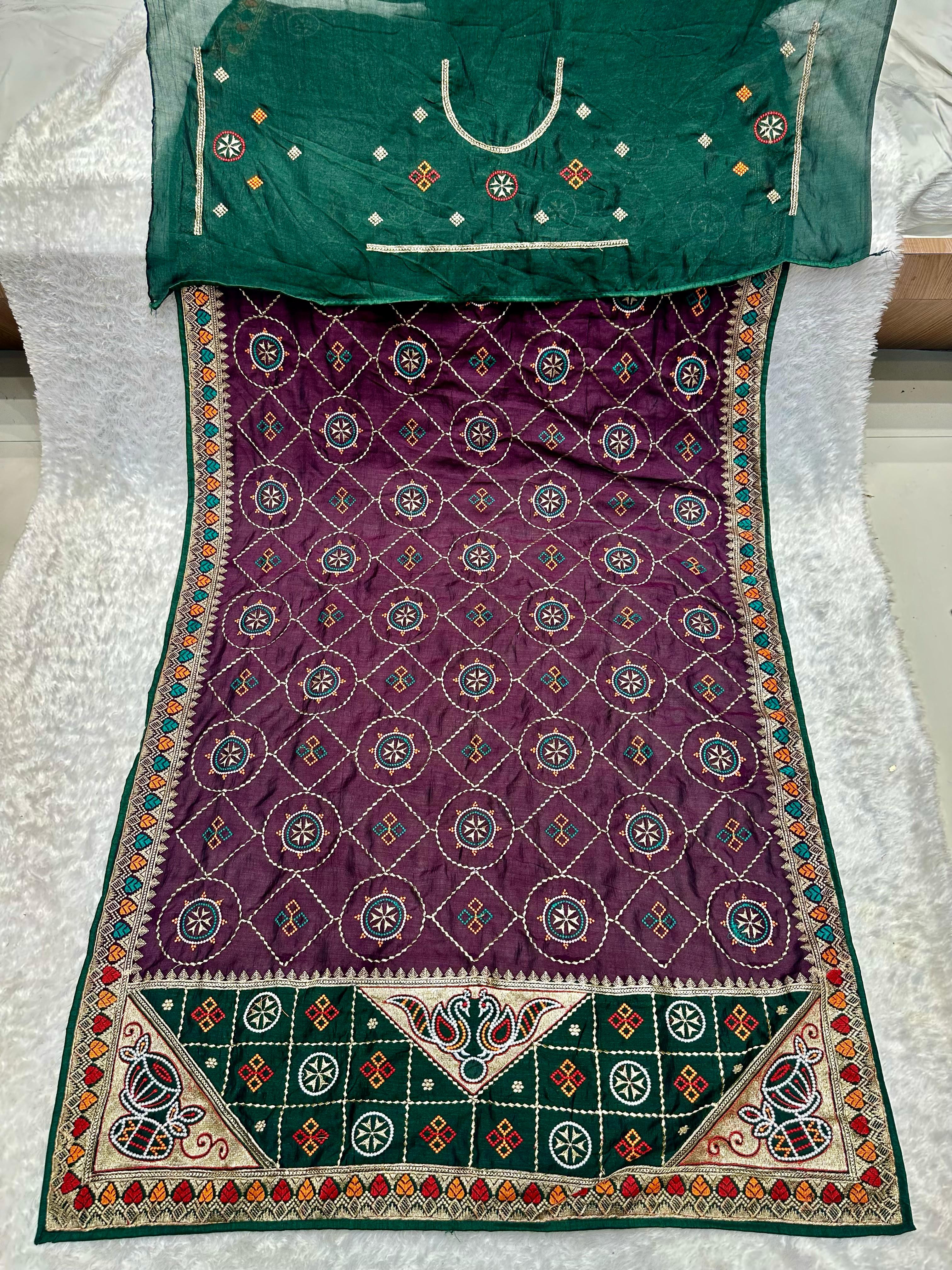 Kutchi Gharchola Saree For Special Occasional.