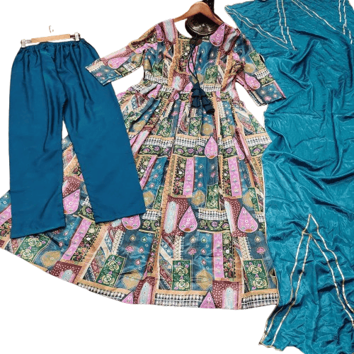 Gown with dupatta suit for women
