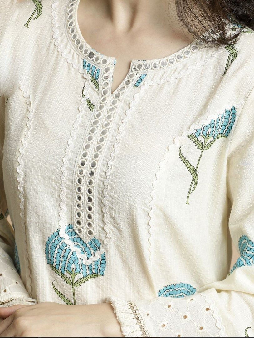 Premium Floral Print A-Line Dress  kurta Palazzo set