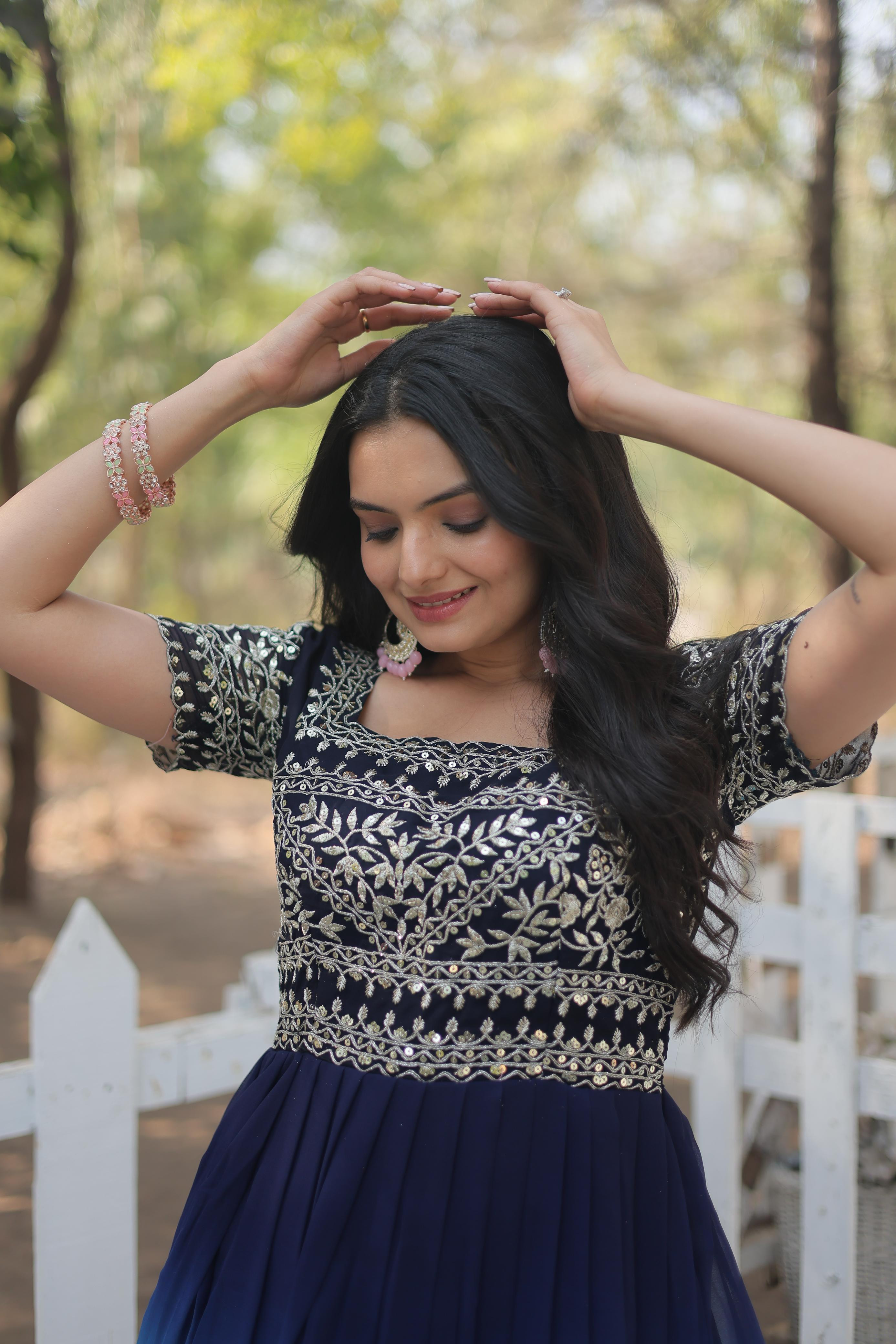 Designer Partywear Gown for Women Perfect for Weddings & Celebrations