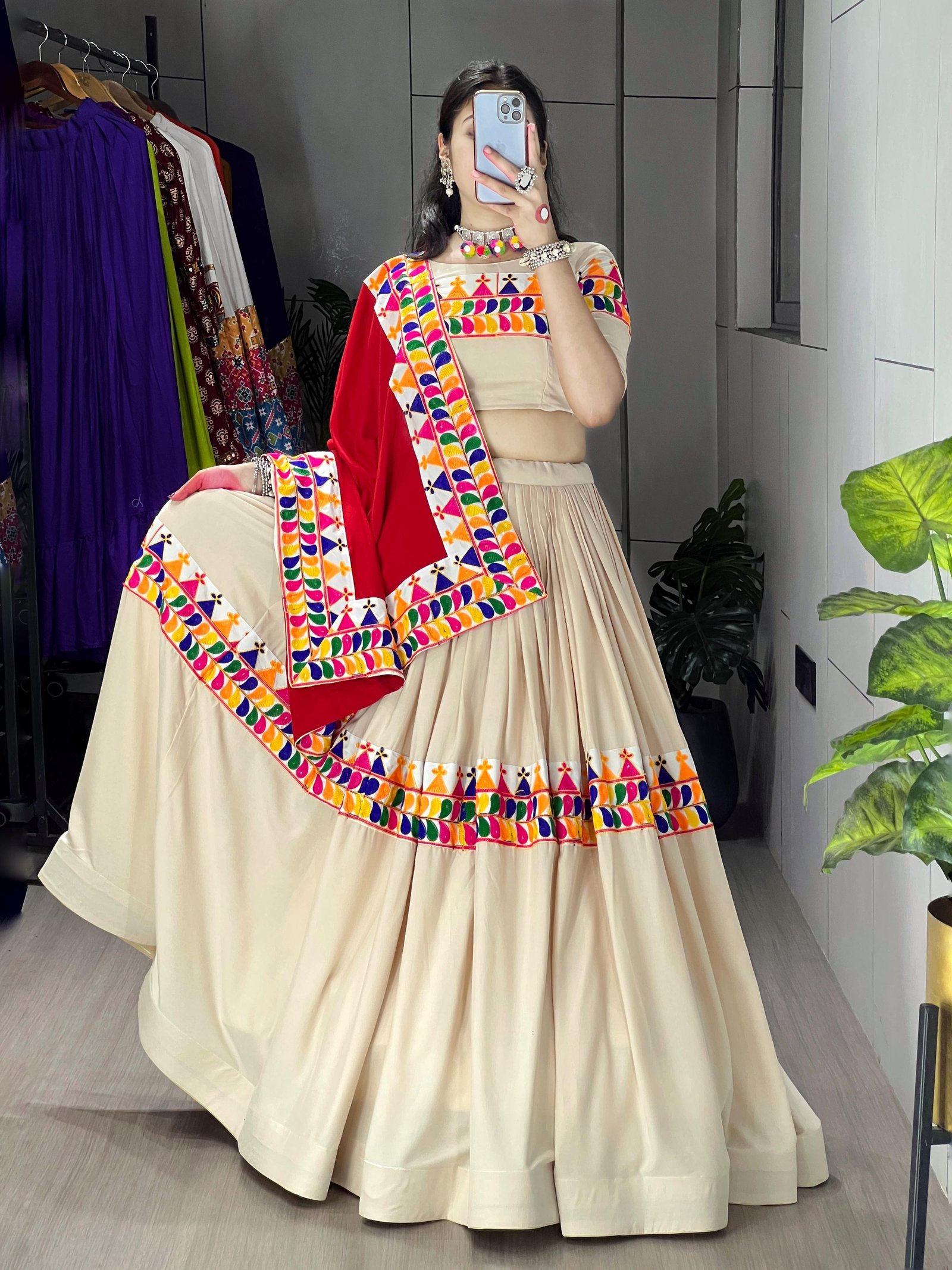 Exotic Vanilla Toned Chaniya Choli