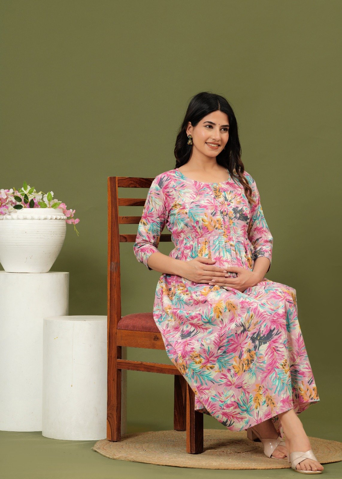 New Maternity Feeding Printed Kurti