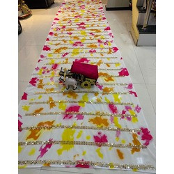 Elegant Heavy Georgette Digital Print Saree with Sequins Embroidery & Satin Silk Blouse