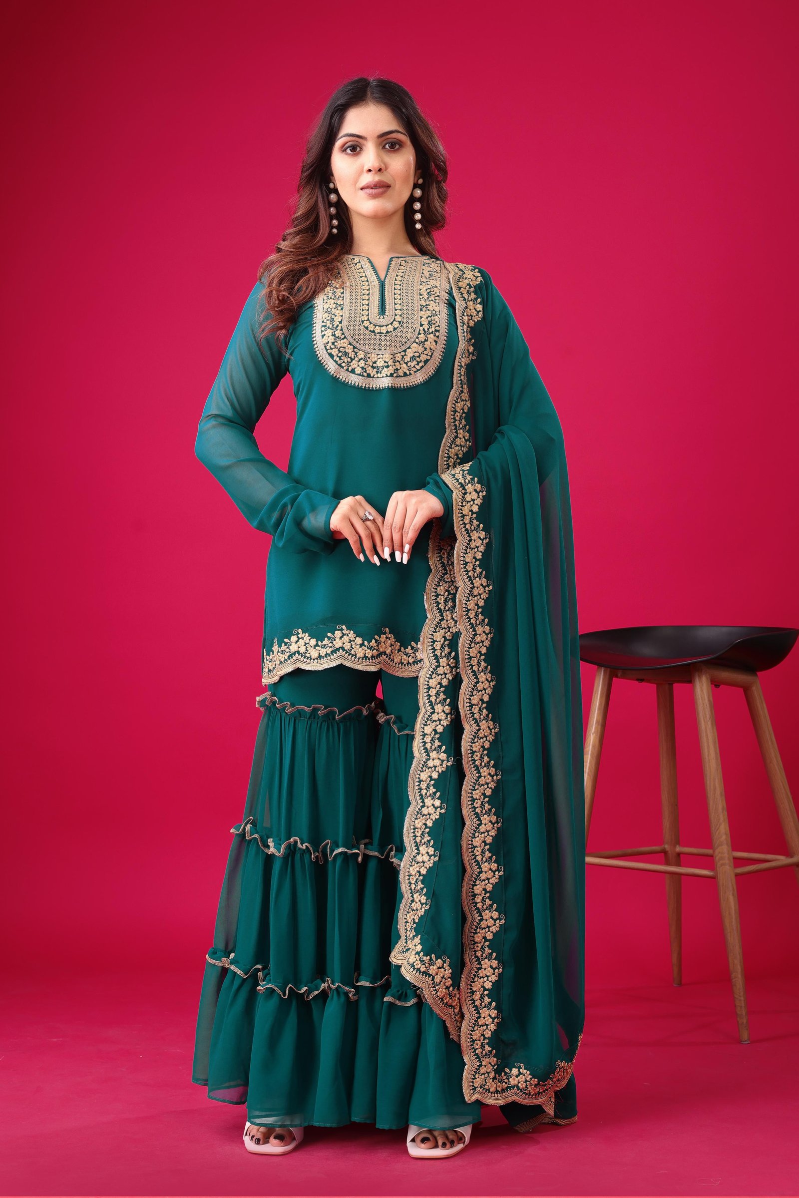 New Partywear Designer Sharara Collection