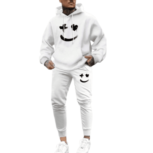 Fleece Cotton Full Warm Winter Tracksuit With kangaroo Pocket And Lower