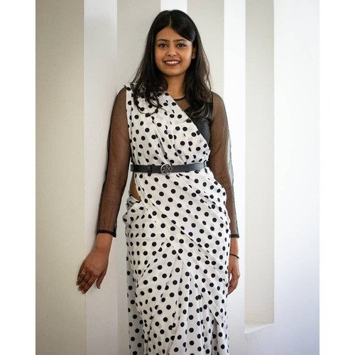 Black And White Designs Of Japan Printed  Sarees For Women