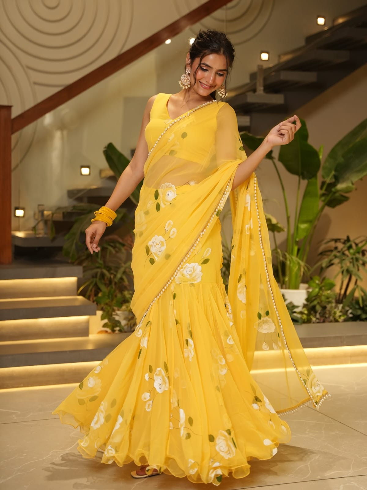 Ruffle Lehenga Saree