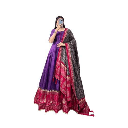 Gota patti long gown for women
