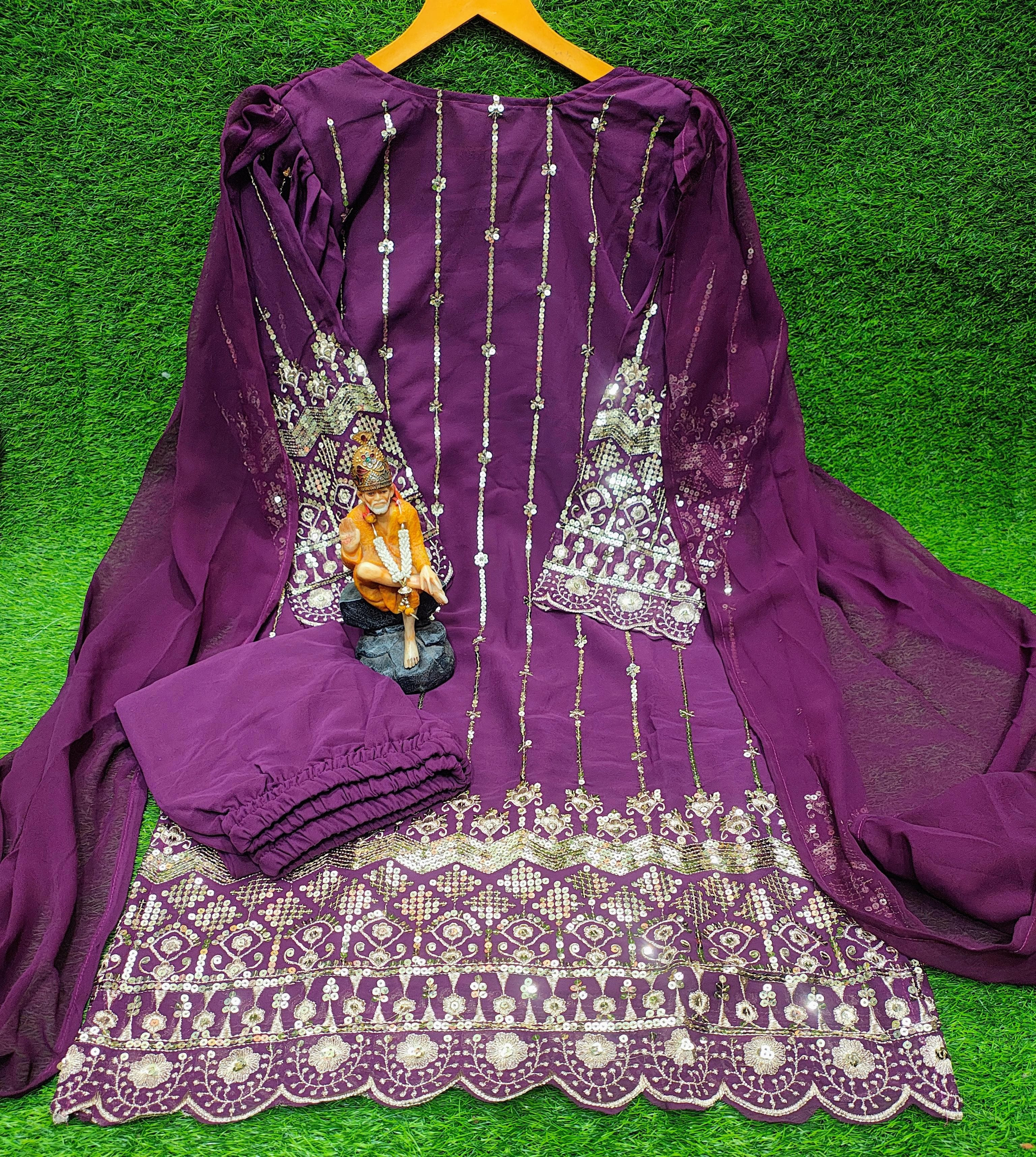 Designer Elegant Ethnic Outfit  Festive Wear Top & Pant Set