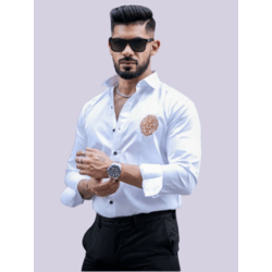 Signature Men’s Satin Embroidery Work Shirt – Value Edition