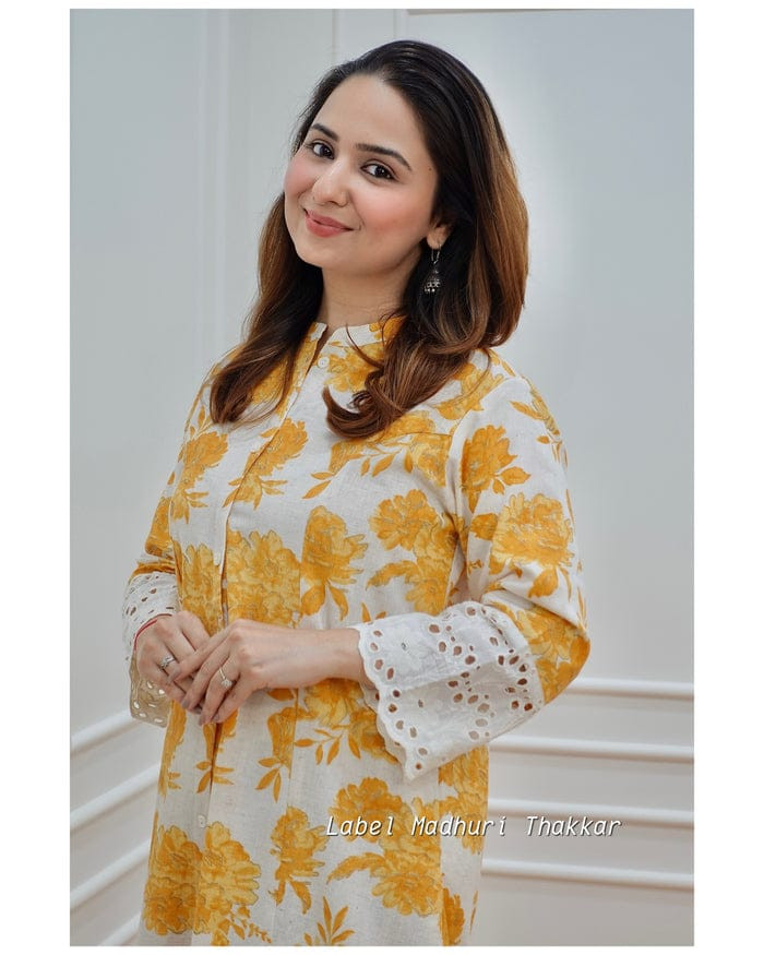 Trendy Women's Printed Kurta Set with Matching Pants For Women